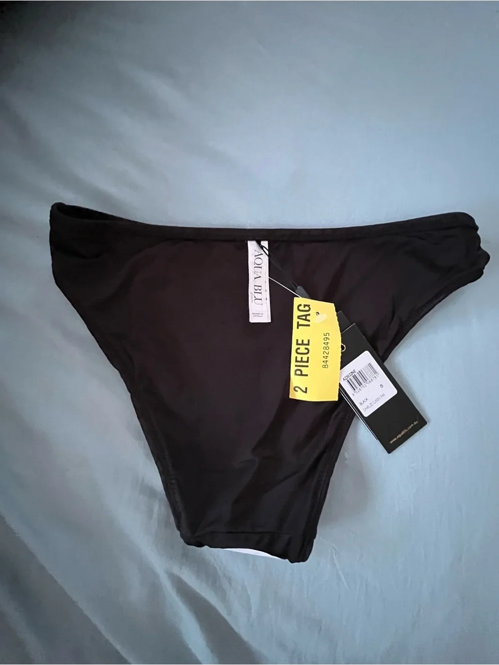 Aqua Blu Linda Black Textured Two-Piece Bikini US Size 4